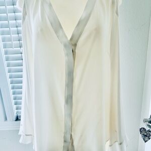 Gorgeous Silk Nanette Lepore White cut out  Blouse